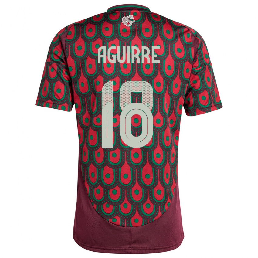 Herren Mexiko Eduardo Aguirre #18 Kastanienbraun Heimtrikot Trikot 24-26 T-Shirt Österreich