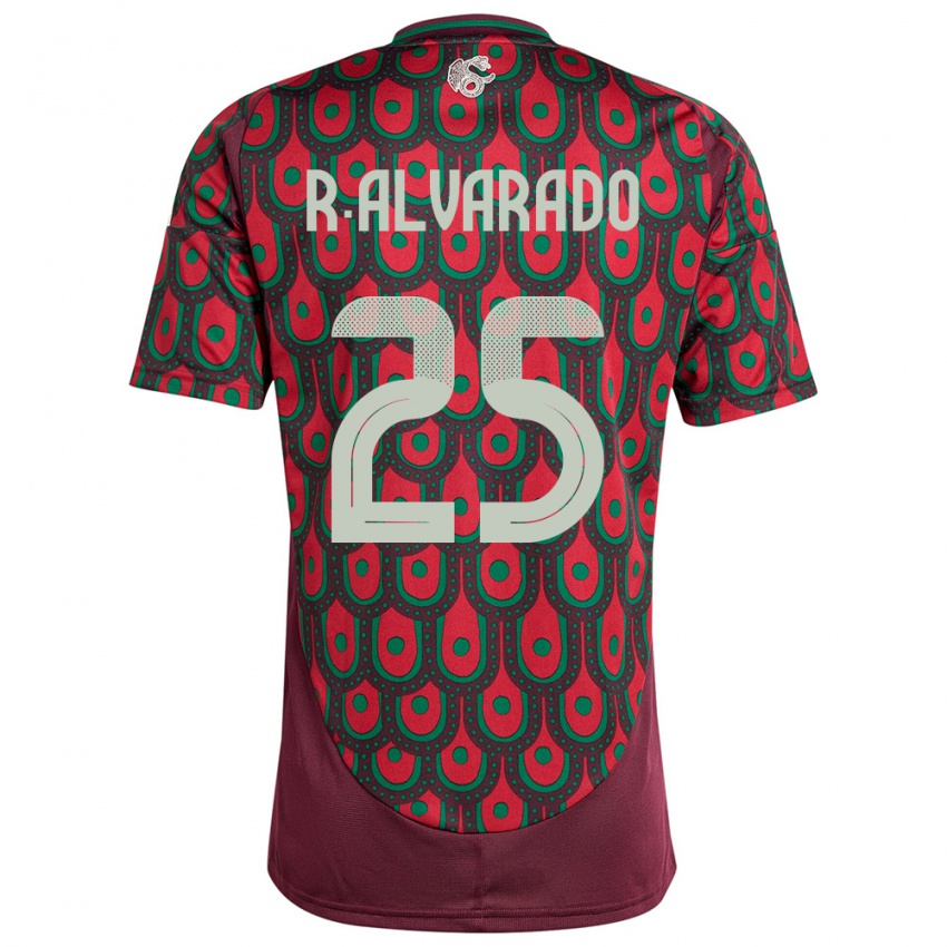 Herren Mexiko Roberto Alvarado #25 Kastanienbraun Heimtrikot Trikot 24-26 T-Shirt Österreich