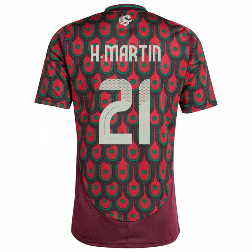 Herren Mexiko Henry Martin #21 Kastanienbraun Heimtrikot Trikot 24-26 T-Shirt Österreich