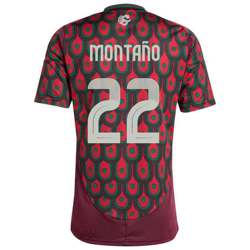 Herren Mexiko Andres Montano #22 Kastanienbraun Heimtrikot Trikot 24-26 T-Shirt Österreich