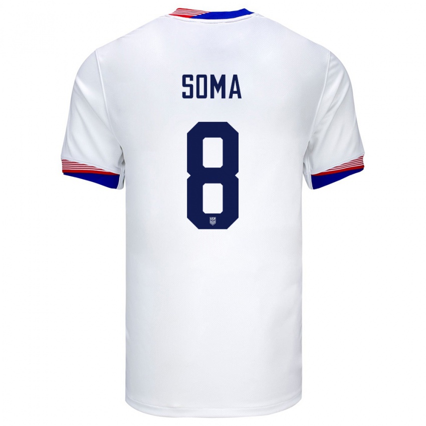 Herren Vereinigte Staaten Pedro Soma #8 Weiß Heimtrikot Trikot 24-26 T-Shirt Österreich