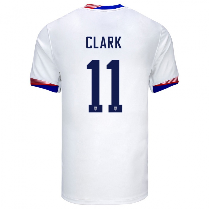 Herren Vereinigte Staaten Caden Clark #11 Weiß Heimtrikot Trikot 24-26 T-Shirt Österreich
