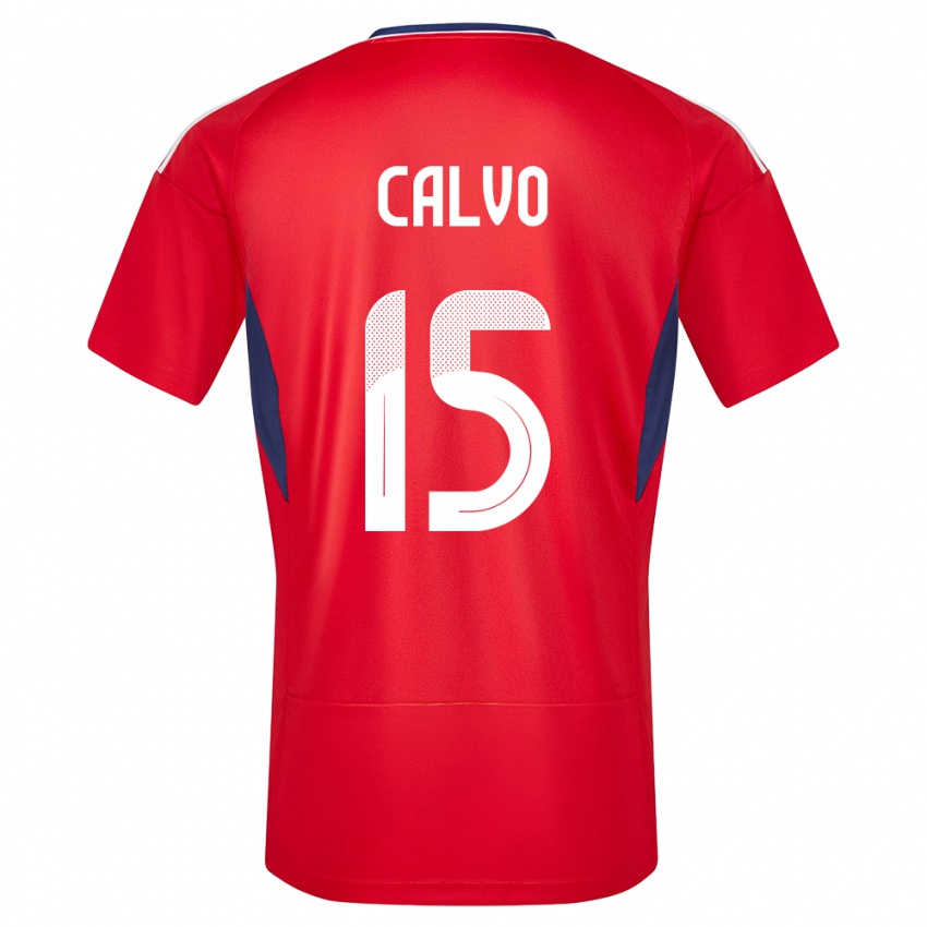 Herren Costa Rica Francisco Calvo #15 Rot Heimtrikot Trikot 24-26 T-Shirt Österreich