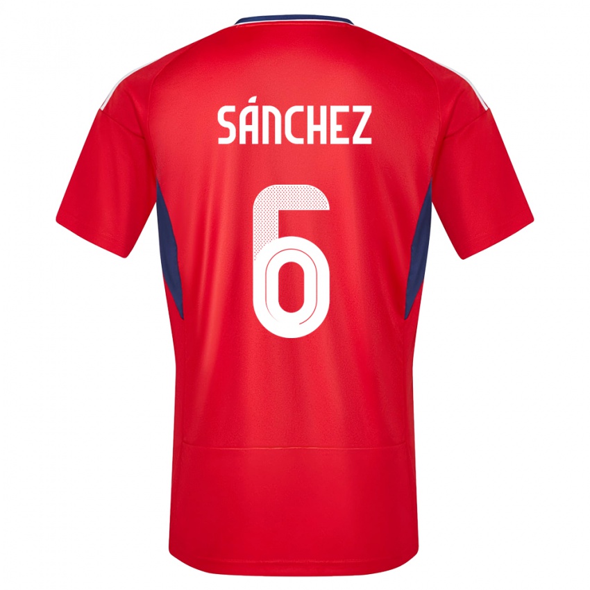 Herren Costa Rica Carol Sanchez #6 Rot Heimtrikot Trikot 24-26 T-Shirt Österreich