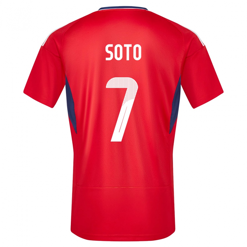 Herren Costa Rica Andrey Soto #7 Rot Heimtrikot Trikot 24-26 T-Shirt Österreich