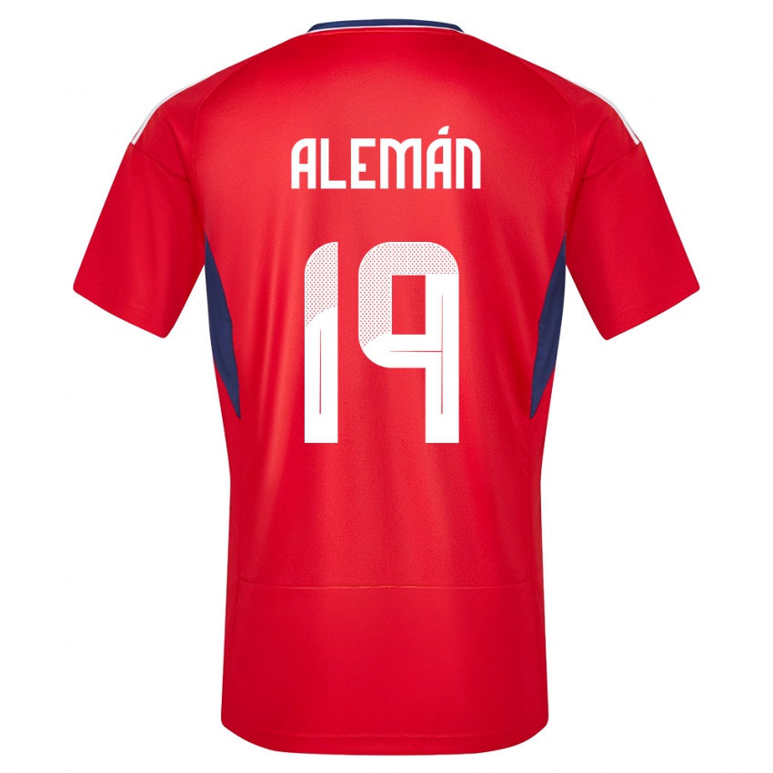 Herren Costa Rica Fabricio Aleman #19 Rot Heimtrikot Trikot 24-26 T-Shirt Österreich