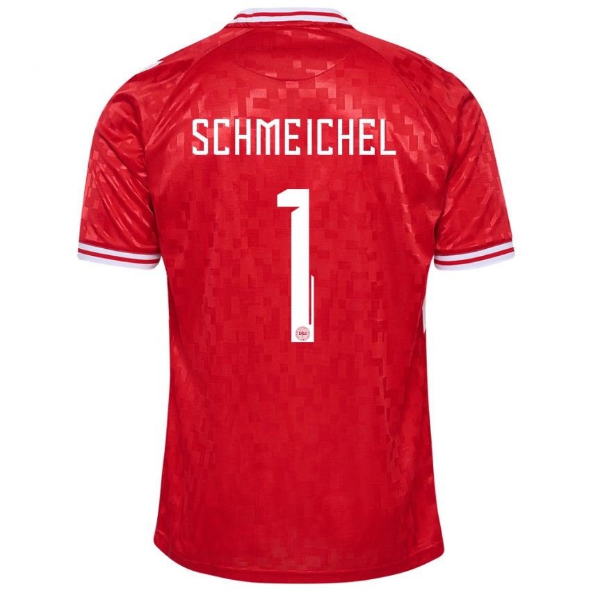 Herren Dänemark Kasper Schmeichel #1 Rot Heimtrikot Trikot 24-26 T-Shirt Österreich