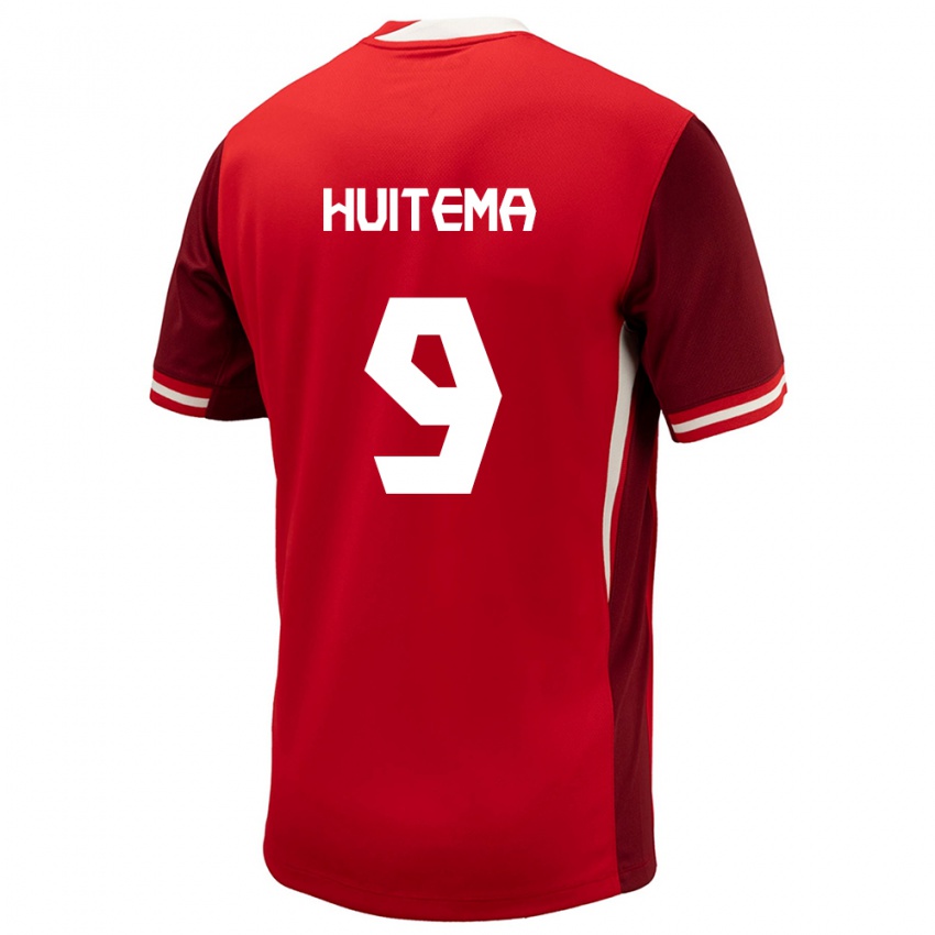 Herren Kanada Jordyn Huitema #9 Rot Heimtrikot Trikot 24-26 T-Shirt Österreich