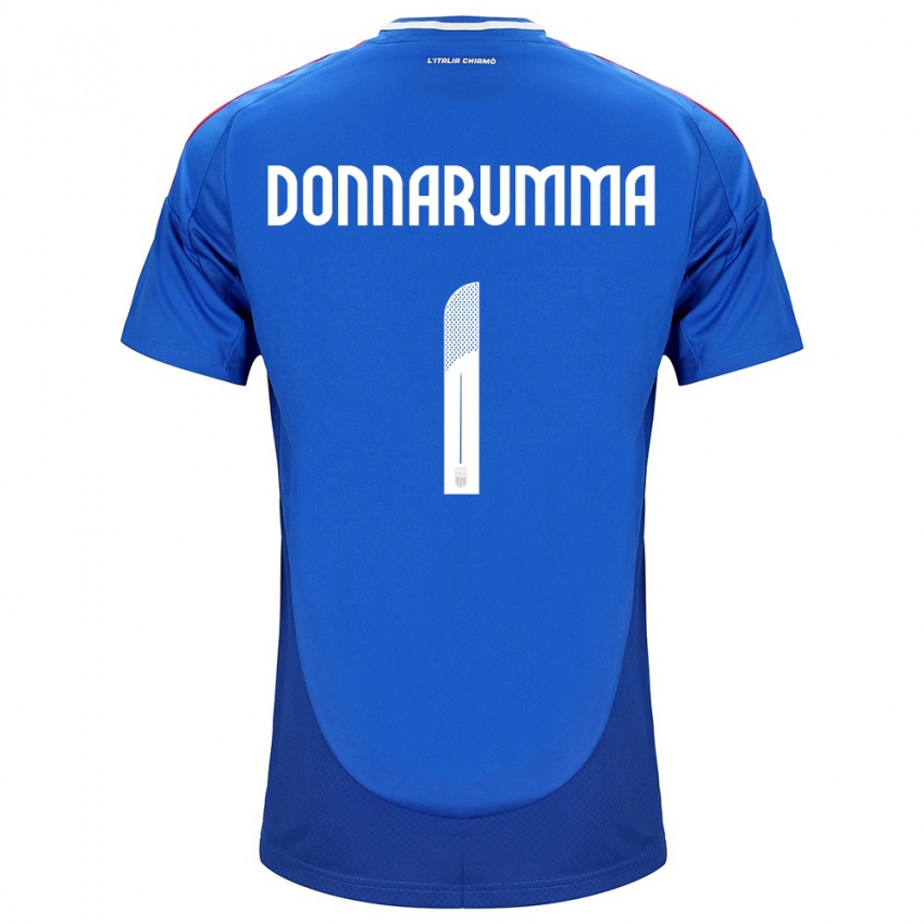 Herren Italien Gianluigi Donnarumma #1 Blau Heimtrikot Trikot 24-26 T-Shirt Österreich