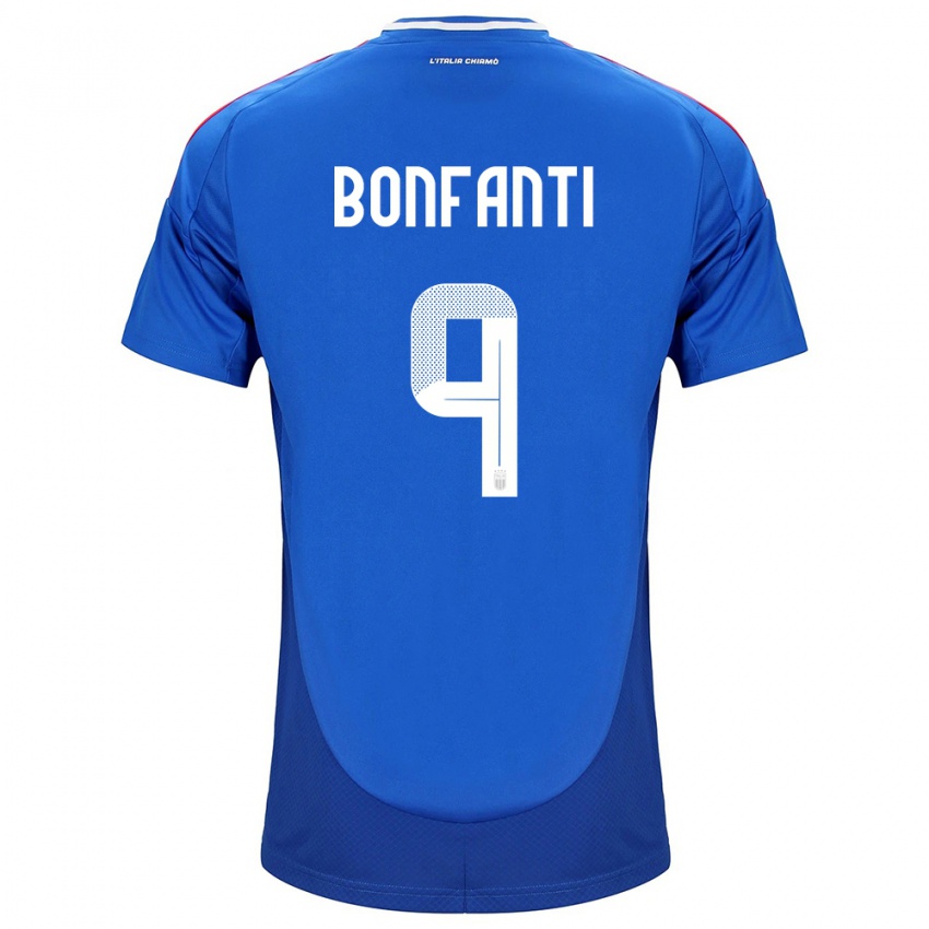 Herren Italien Nicholas Bonfanti #9 Blau Heimtrikot Trikot 24-26 T-Shirt Österreich