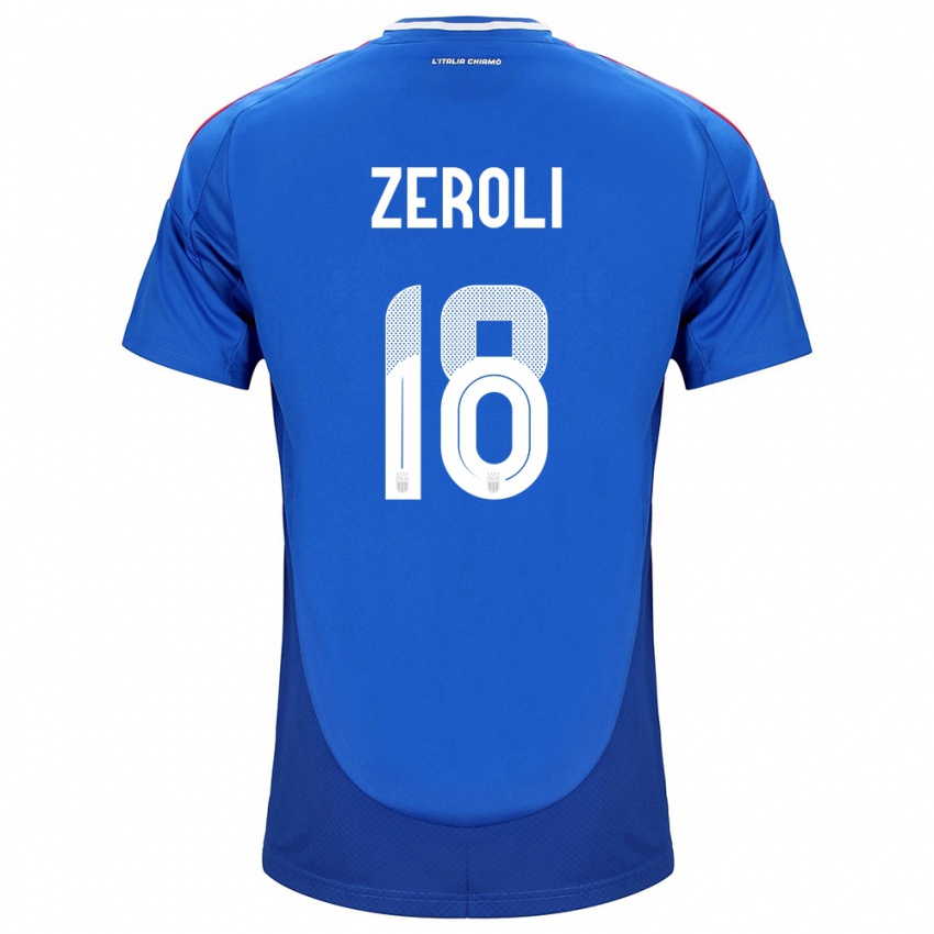 Herren Italien Kevin Zeroli #18 Blau Heimtrikot Trikot 24-26 T-Shirt Österreich