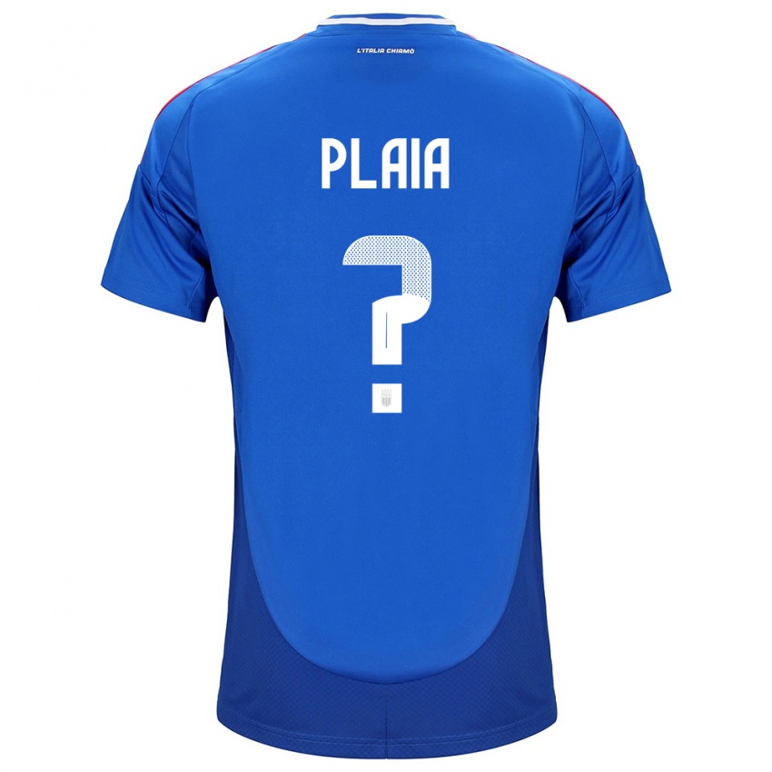 Herren Italien Matteo Plaia #0 Blau Heimtrikot Trikot 24-26 T-Shirt Österreich