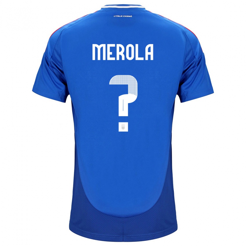 Herren Italien Antonio Stefano Merola #0 Blau Heimtrikot Trikot 24-26 T-Shirt Österreich