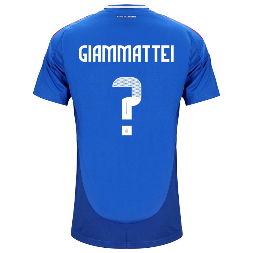 Herren Italien Gioele Giammattei #0 Blau Heimtrikot Trikot 24-26 T-Shirt Österreich