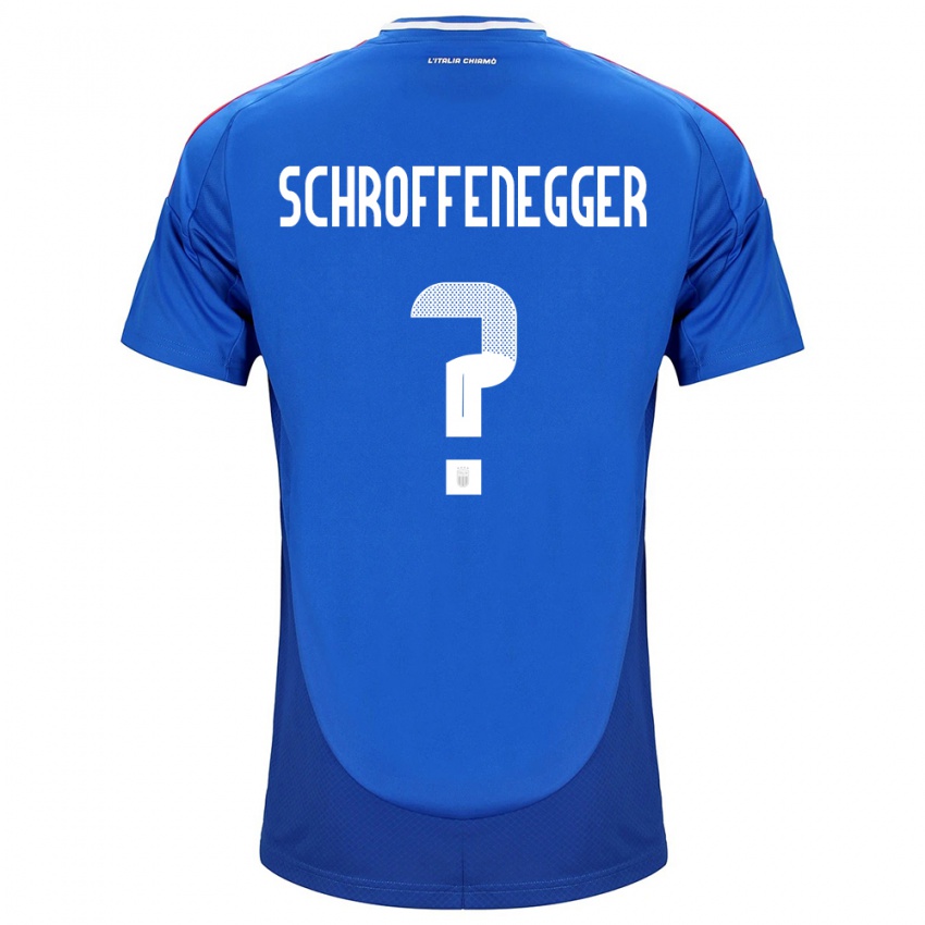 Herren Italien Katja Schroffenegger #0 Blau Heimtrikot Trikot 24-26 T-Shirt Österreich