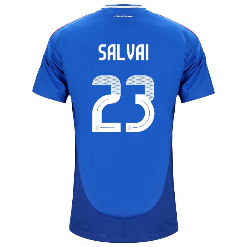 Herren Italien Cecilia Salvai #23 Blau Heimtrikot Trikot 24-26 T-Shirt Österreich