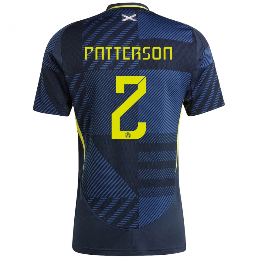 Herren Schottland Nathan Patterson #2 Dunkelblau Heimtrikot Trikot 24-26 T-Shirt Österreich