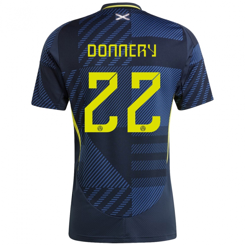 Herren Schottland Julian Donnery #22 Dunkelblau Heimtrikot Trikot 24-26 T-Shirt Österreich