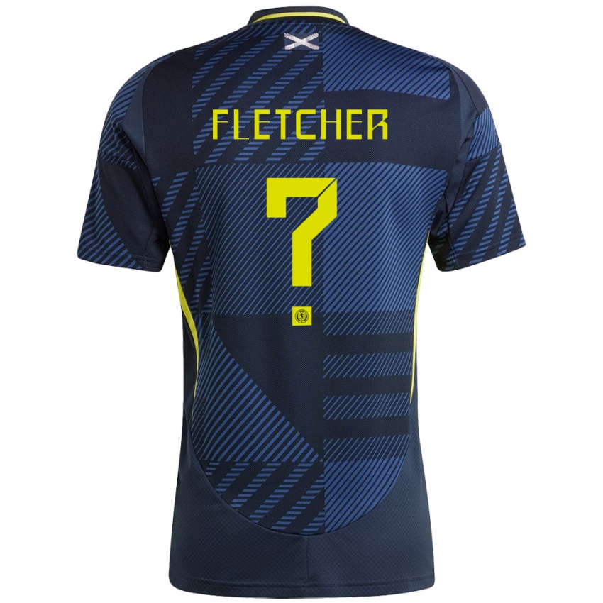 Herren Schottland Tyler Fletcher #0 Dunkelblau Heimtrikot Trikot 24-26 T-Shirt Österreich