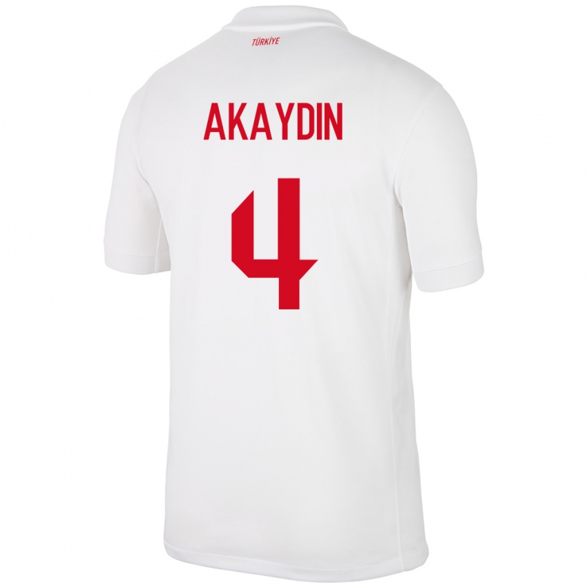 Herren Türkei Samet Akaydin #4 Weiß Heimtrikot Trikot 24-26 T-Shirt Österreich