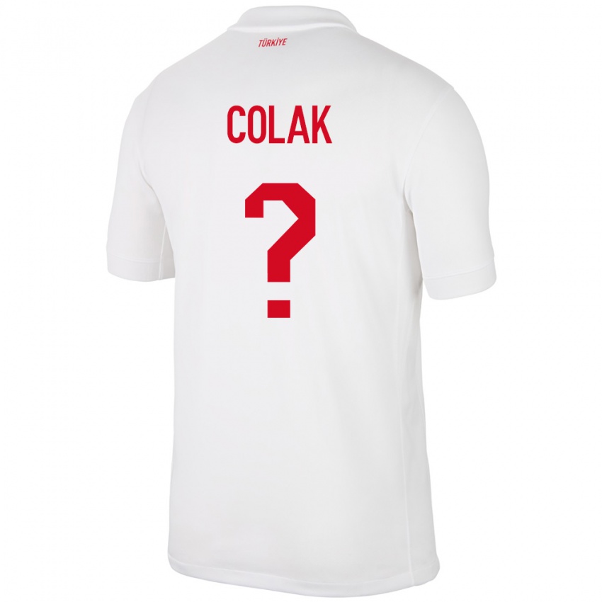 Herren Türkei Furkan Çolak #0 Weiß Heimtrikot Trikot 24-26 T-Shirt Österreich