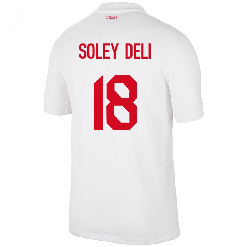Herren Türkei Dilara Soley Deli #18 Weiß Heimtrikot Trikot 24-26 T-Shirt Österreich