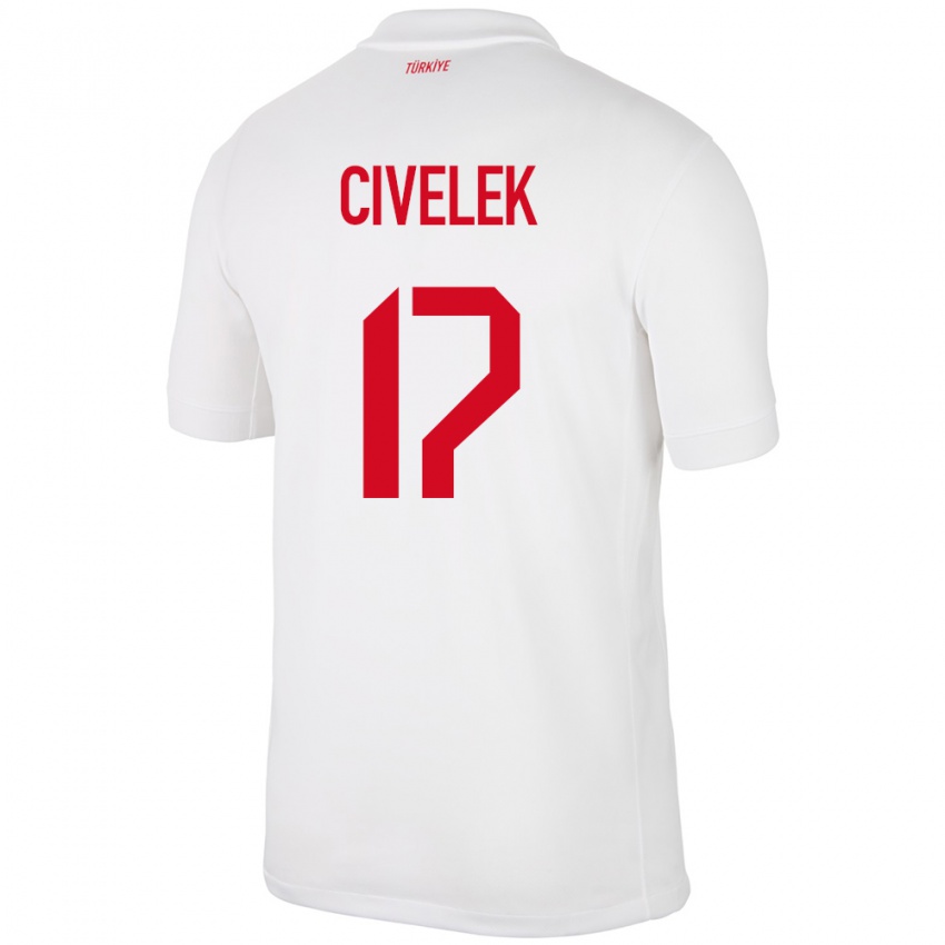 Herren Türkei İlayda Civelek #17 Weiß Heimtrikot Trikot 24-26 T-Shirt Österreich