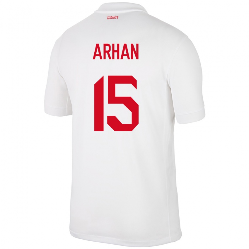 Herren Türkei Derya Arhan #15 Weiß Heimtrikot Trikot 24-26 T-Shirt Österreich