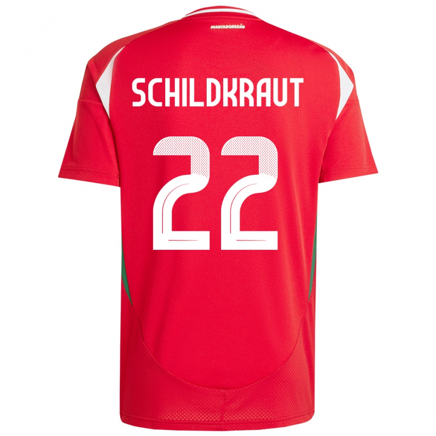 Herren Ungarn Fruzsina Schildkraut #22 Rot Heimtrikot Trikot 24-26 T-Shirt Österreich