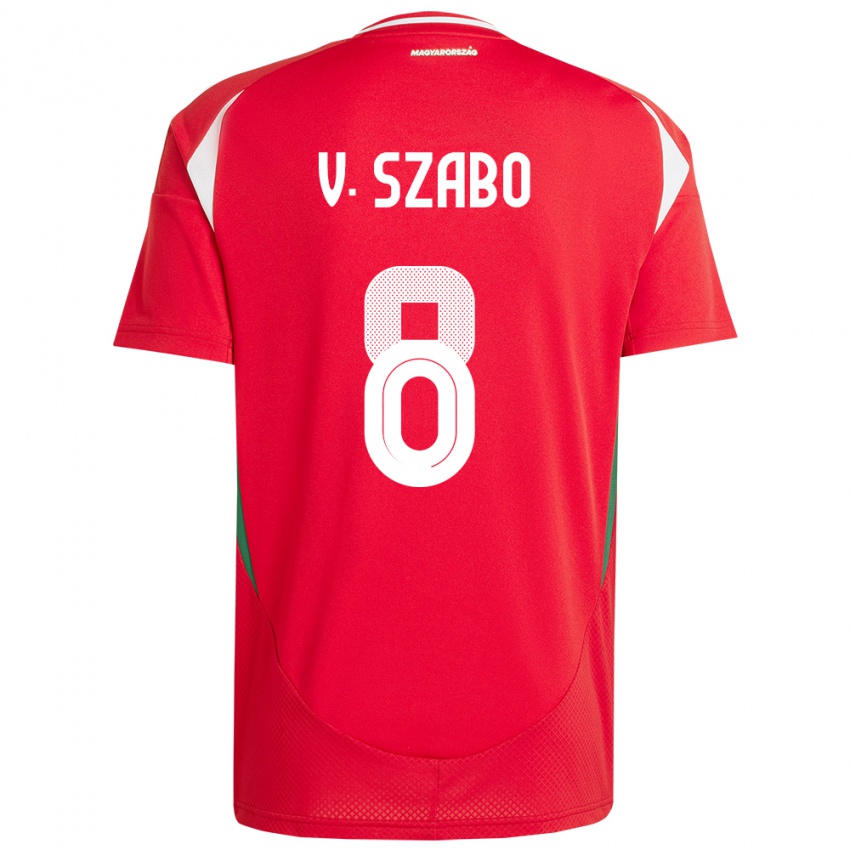 Herren Ungarn Viktória Szabó #8 Rot Heimtrikot Trikot 24-26 T-Shirt Österreich