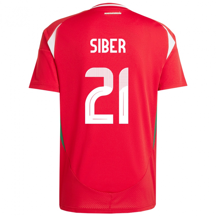 Herren Ungarn Glória Siber #21 Rot Heimtrikot Trikot 24-26 T-Shirt Österreich