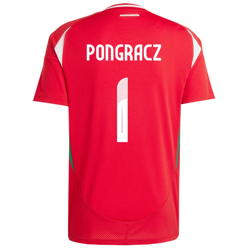 Herren Ungarn Agness Pongracz #1 Rot Heimtrikot Trikot 24-26 T-Shirt Österreich