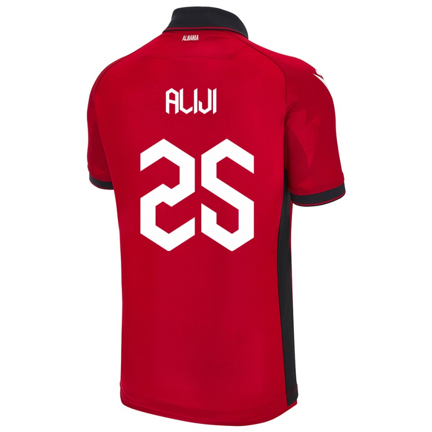 Herren Albanien Naser Aliji #25 Rot Heimtrikot Trikot 24-26 T-Shirt Österreich