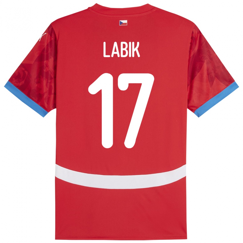 Herren Tschechien Albert Labik #17 Rot Heimtrikot Trikot 24-26 T-Shirt Österreich