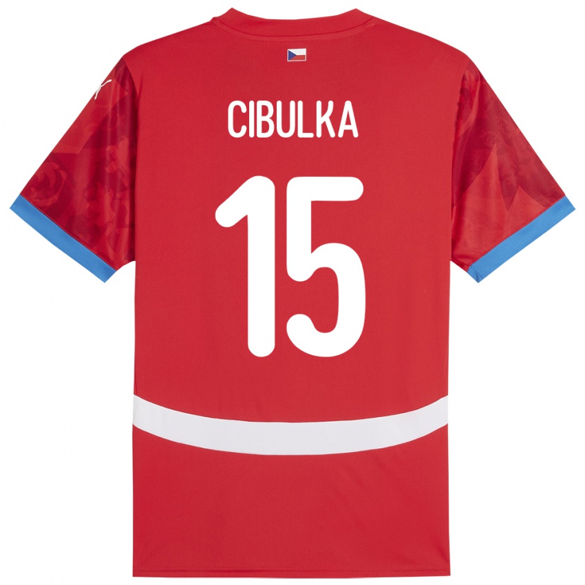 Herren Tschechien Oskar Cibulka #15 Rot Heimtrikot Trikot 24-26 T-Shirt Österreich