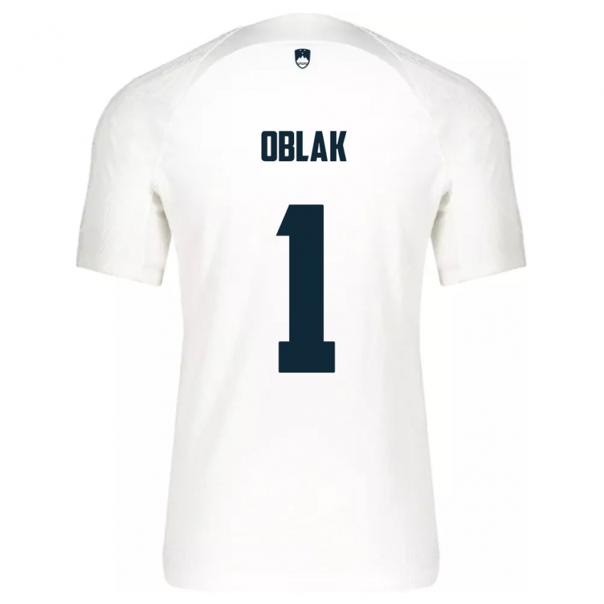 Herren Slowenien Jan Oblak #1 Weiß Heimtrikot Trikot 24-26 T-Shirt Österreich
