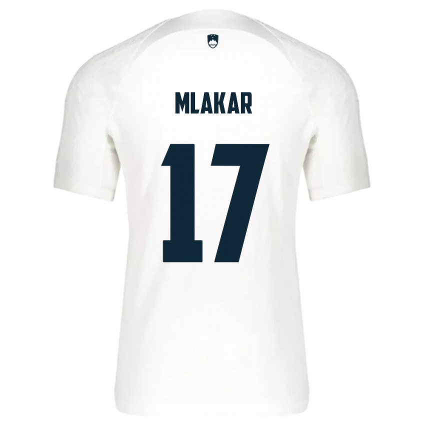 Herren Slowenien Jan Mlakar #17 Weiß Heimtrikot Trikot 24-26 T-Shirt Österreich