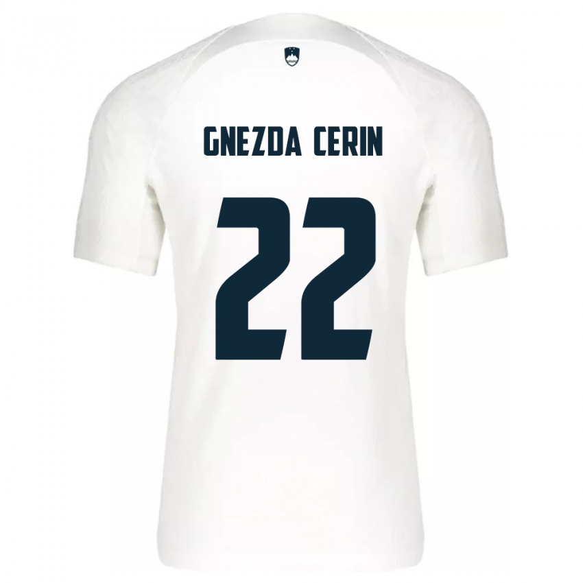 Herren Slowenien Adam Gnezda Cerin #22 Weiß Heimtrikot Trikot 24-26 T-Shirt Österreich