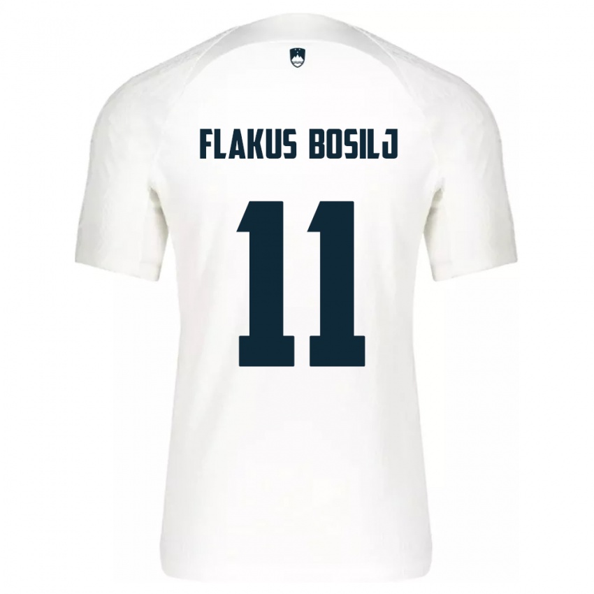 Herren Slowenien David Flakus Bosilj #11 Weiß Heimtrikot Trikot 24-26 T-Shirt Österreich