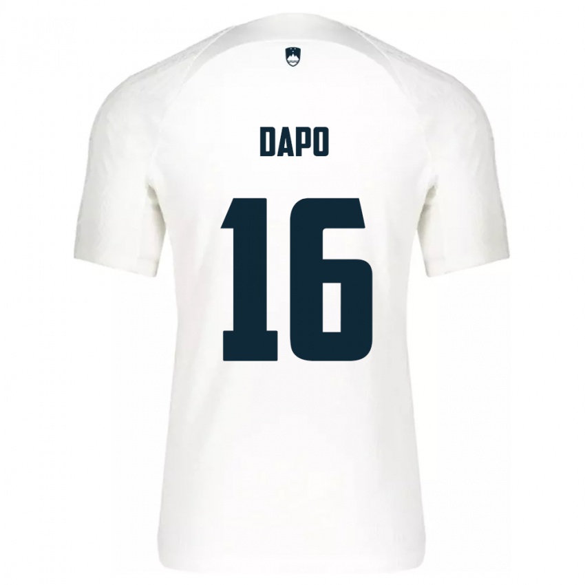 Herren Slowenien Jan Dapo #16 Weiß Heimtrikot Trikot 24-26 T-Shirt Österreich