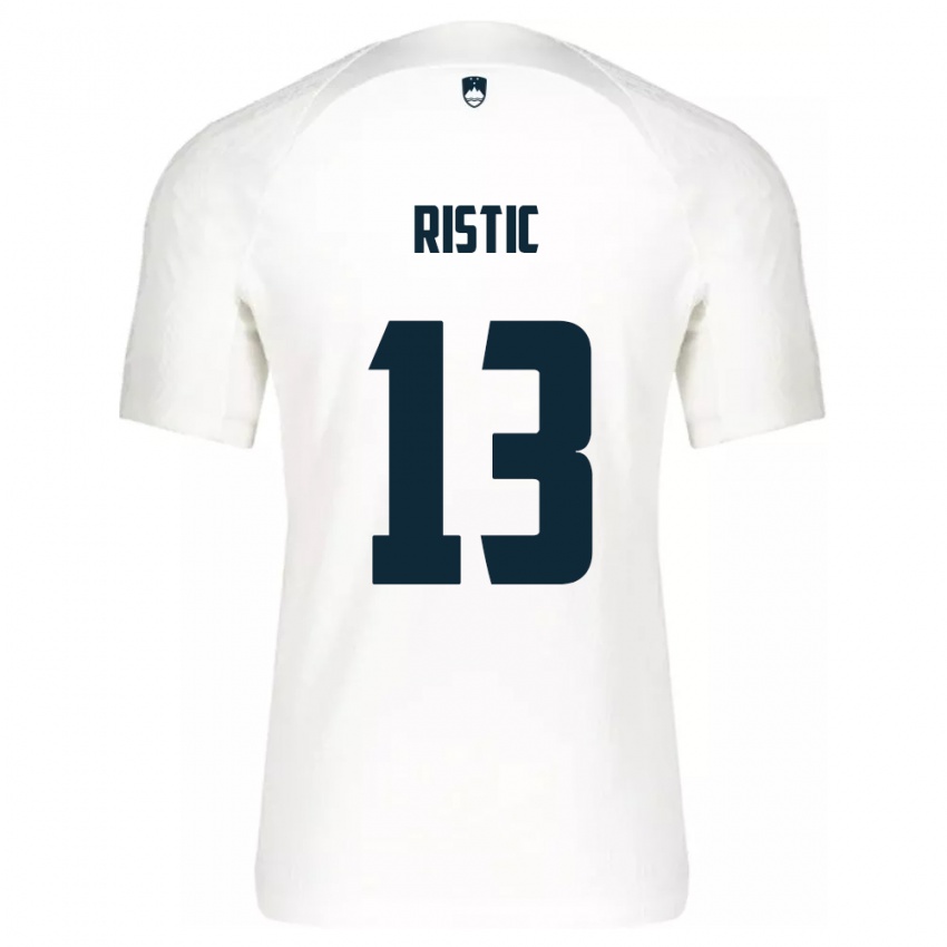 Herren Slowenien Aleks Ristic #13 Weiß Heimtrikot Trikot 24-26 T-Shirt Österreich