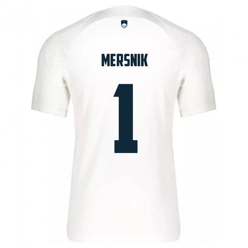 Herren Slowenien Zala Meršnik #1 Weiß Heimtrikot Trikot 24-26 T-Shirt Österreich