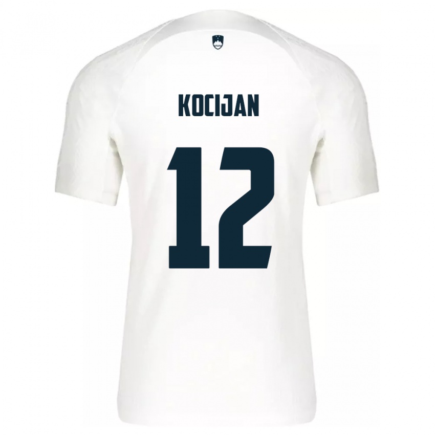 Herren Slowenien Iva Kocijan #12 Weiß Heimtrikot Trikot 24-26 T-Shirt Österreich