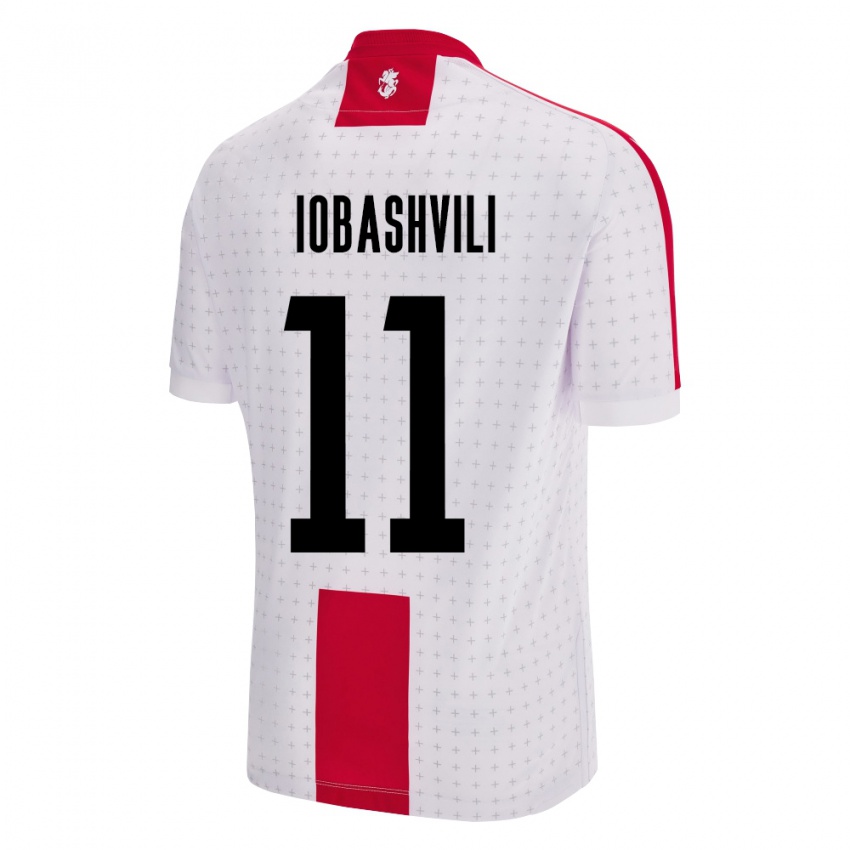 Herren Georgien Jaduli Iobashvili #11 Weiß Heimtrikot Trikot 24-26 T-Shirt Österreich