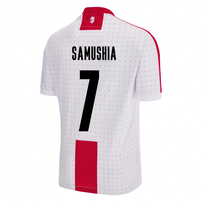 Herren Georgien Saba Samushia #7 Weiß Heimtrikot Trikot 24-26 T-Shirt Österreich