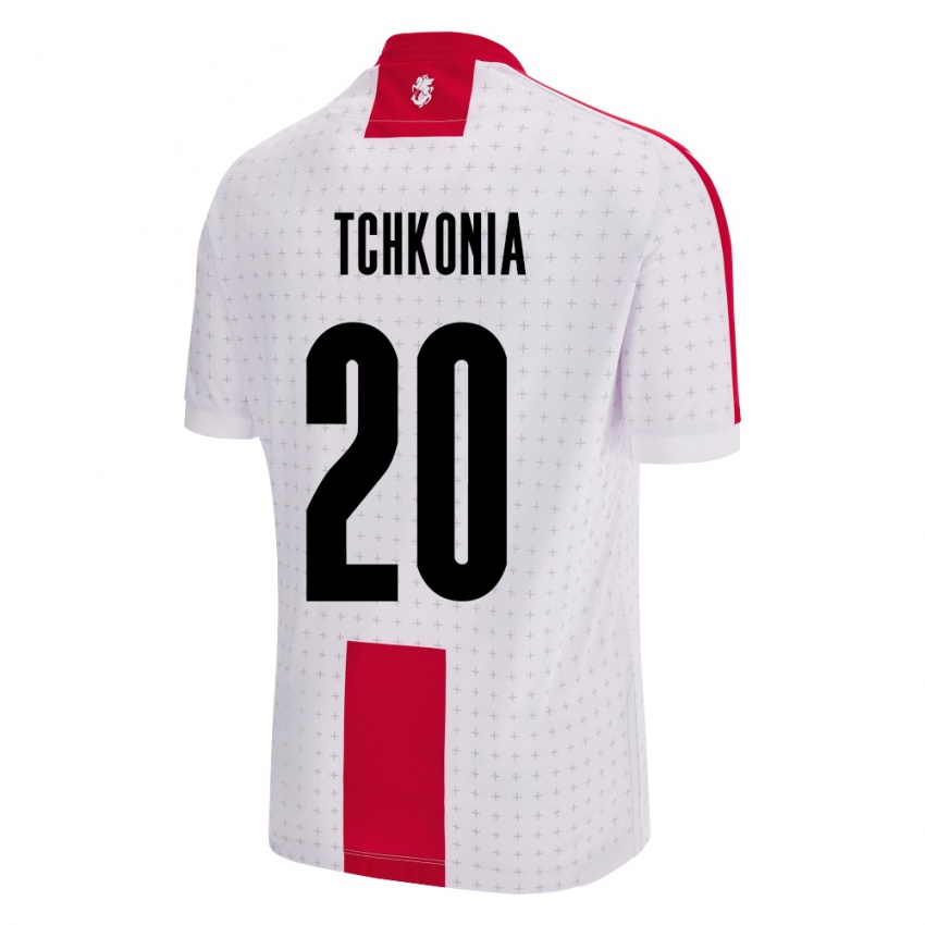 Herren Georgien Khatia Tchkonia #20 Weiß Heimtrikot Trikot 24-26 T-Shirt Österreich