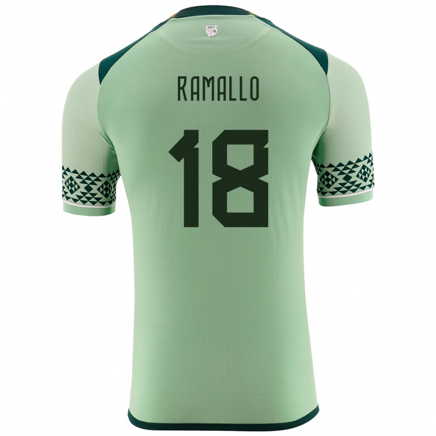 Herren Bolivien Rodrigo Ramallo #18 Hellgrün Heimtrikot Trikot 24-26 T-Shirt Österreich