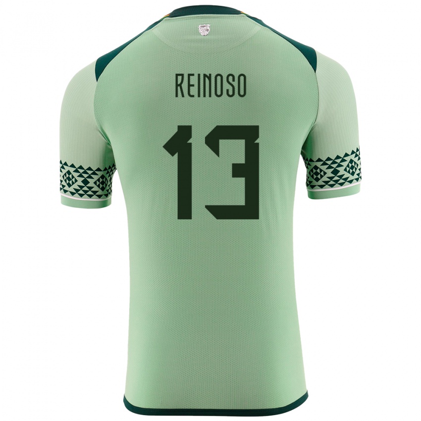 Herren Bolivien Jair Reinoso #13 Hellgrün Heimtrikot Trikot 24-26 T-Shirt Österreich