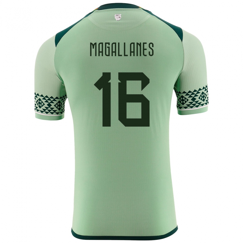 Herren Bolivien Juan Magallanes #16 Hellgrün Heimtrikot Trikot 24-26 T-Shirt Österreich