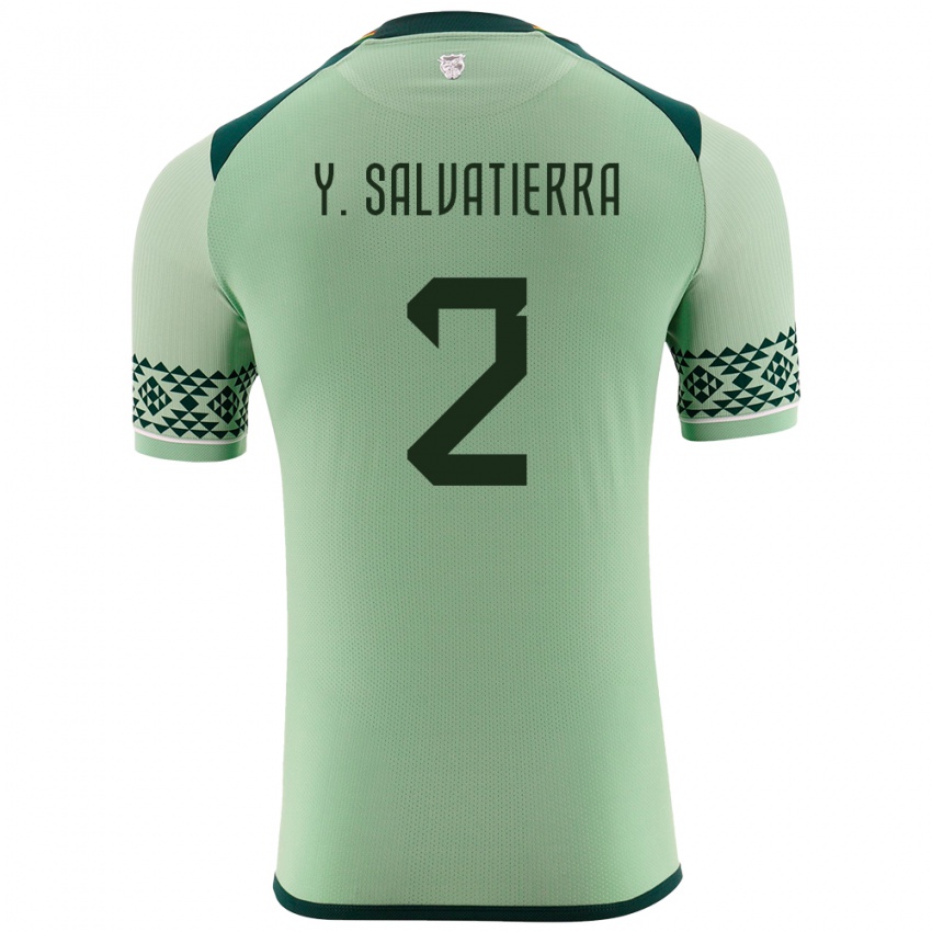 Herren Bolivien Yuditaz Jimena Salvatierra #2 Hellgrün Heimtrikot Trikot 24-26 T-Shirt Österreich